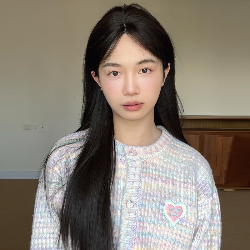【熏烤专属】假发女长气质黑长直小额前蕾丝全头套自然透气整顶假发