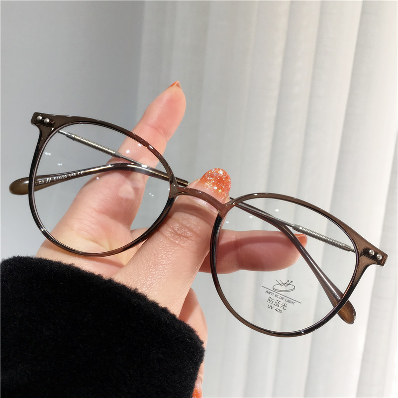 恩培眼镜1650超轻茶色眼镜近视眼镜可配有度数网红时尚复古棕色