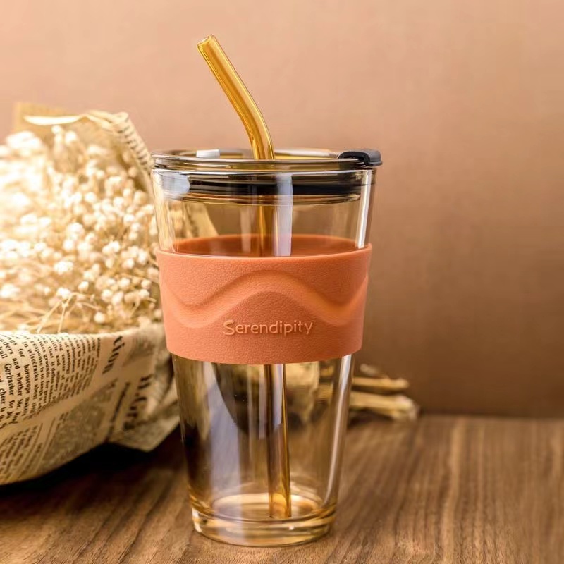 简约带盖北极杯便携大容量玻璃冷萃双饮杯极光杯子ins夏日旅行