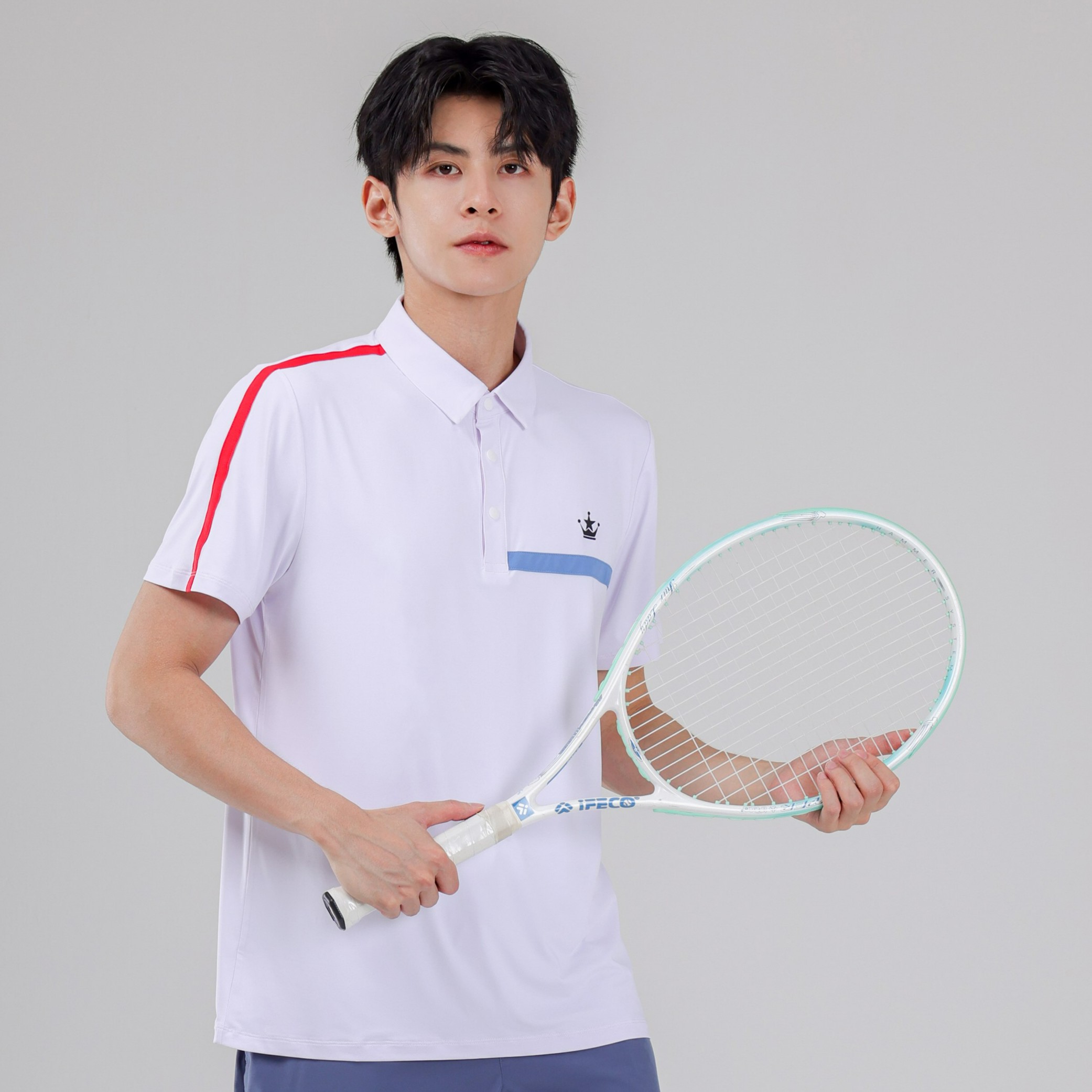 布士达网球男款速干夏季短袖T恤运动透气户外休闲上衣服装运动服