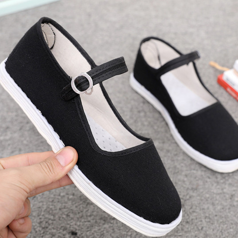 老北京布鞋手工纳底布鞋老式千层底纯布底鞋透气吸汗防臭黑工作鞋