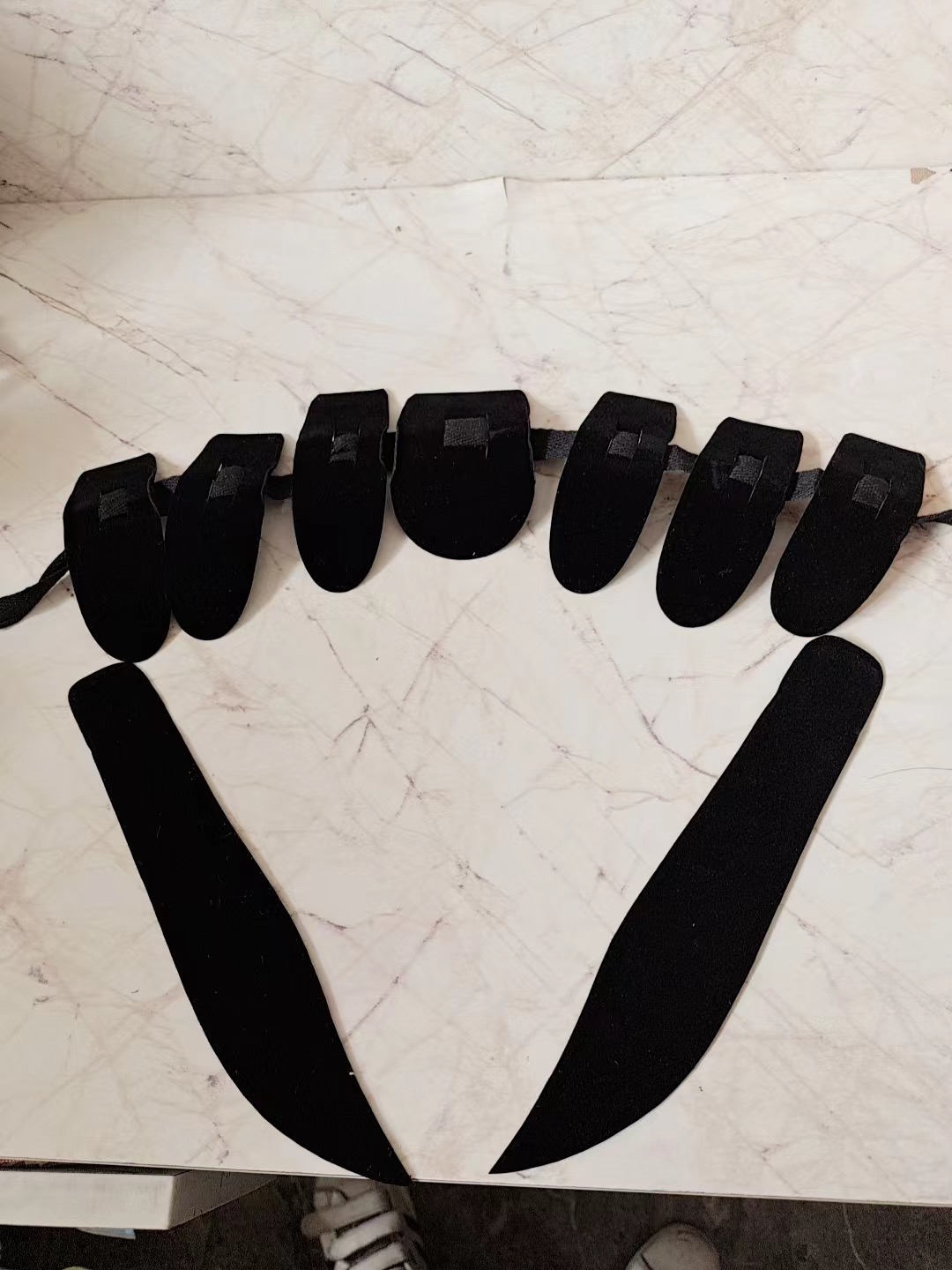 戏曲七片绒鬓，手工贴绒不起皮包头