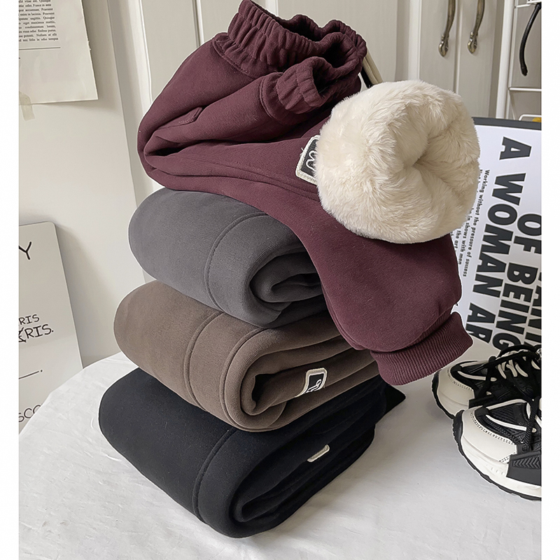 【现货850克一条过冬特厚抗寒-25℃】儿童加厚棉裤冬季超厚仿兔毛