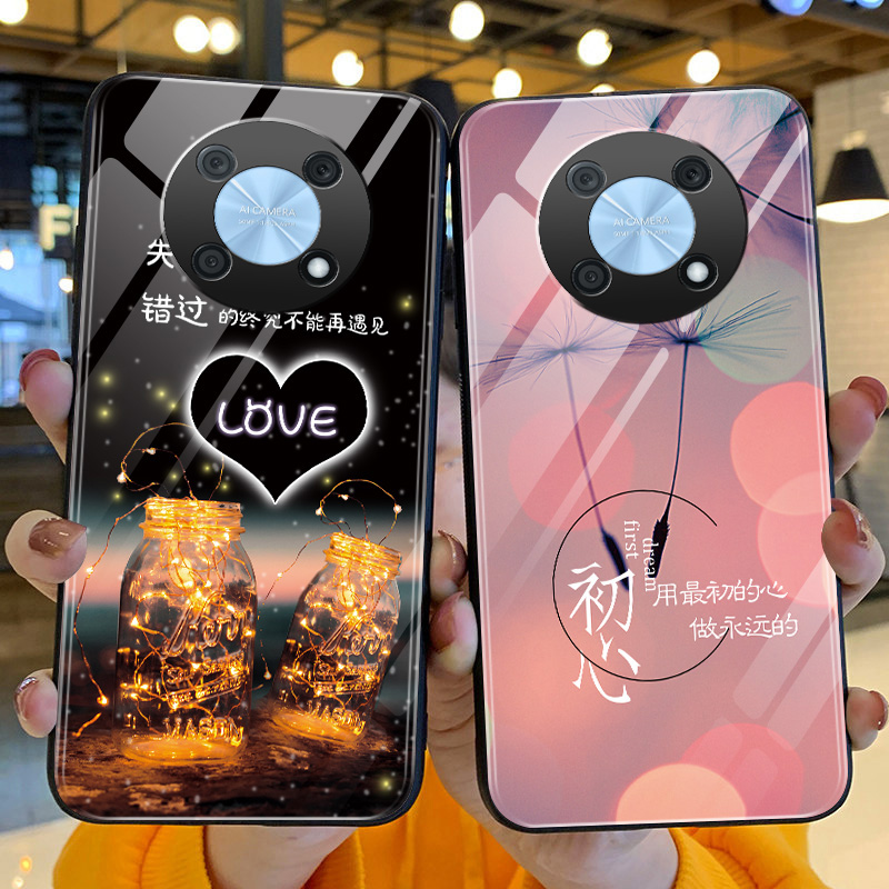 华为nzone50pro手机壳新款智选NZONE 50PRO简约LOVE玻璃壳SP210中