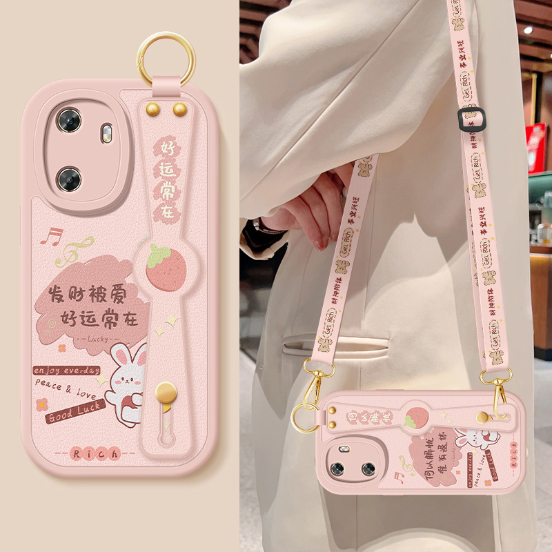 好运常在华为Hi畅享60手机壳Hi畅享60Pro新款Hi畅享60s腕带保护套