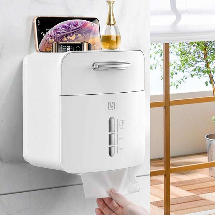 卫生间家居纸巾盒厕纸置物架厕所挂壁浴室免打孔防水纸巾盒卫生间