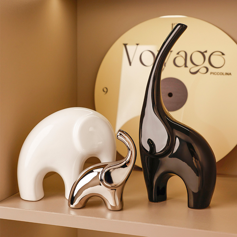 大象摆件轻奢高档家居电视柜酒柜装饰品客厅现代办公室高级感礼物