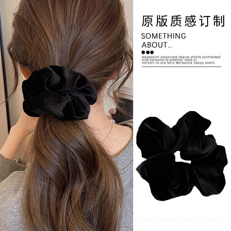 大号丝绒布大肠发圈扎头皮筋高弹力马尾发绳秋冬简约气质绑发头绳