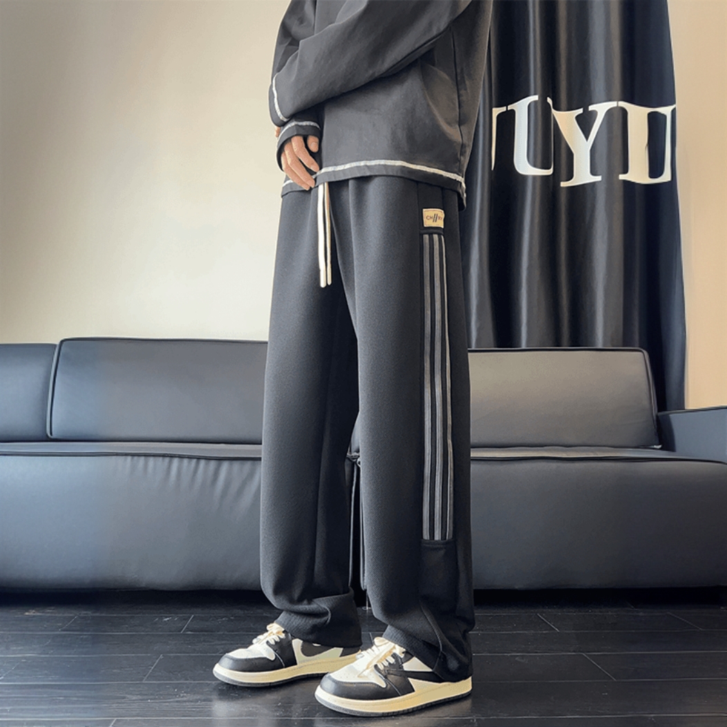 休闲运动裤男休闲长裤子韩版潮流秋冬季宽松阔腿束脚卫裤潮牌ins
