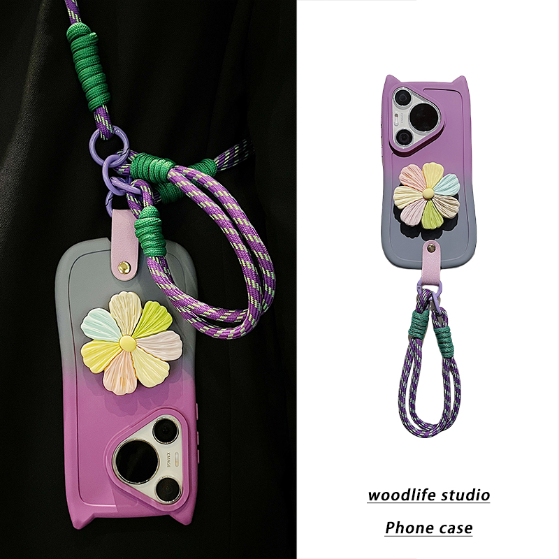 适用华为mate60pro手机壳pura70斜跨p60软mate50/40pro女nova荣耀