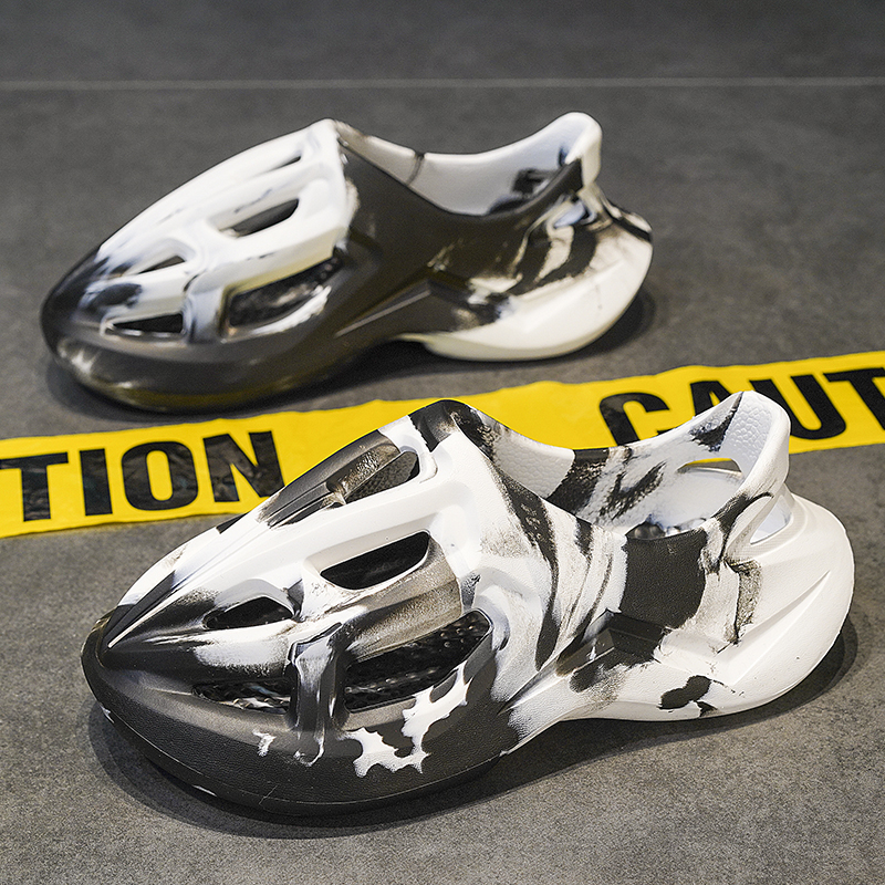 椰子洞洞鞋男款夏季外穿踩屎感防滑防臭包头拖鞋运动两用沙滩凉鞋