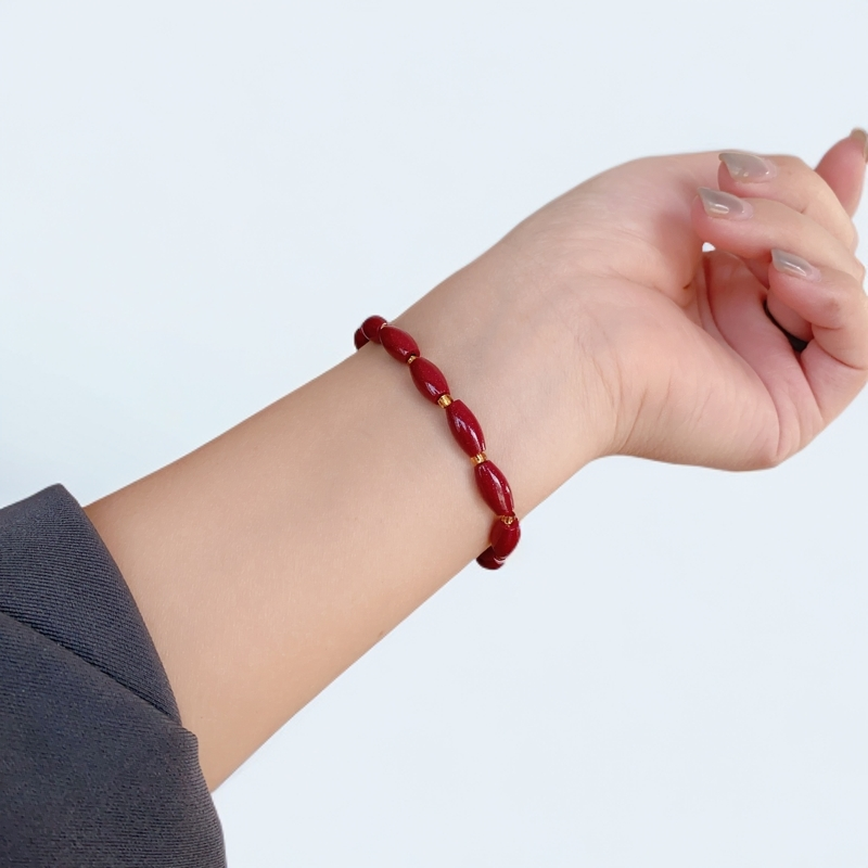 含辰砂工艺品【拾厘丹·砂】朱砂高含量紫砂带带有米手串