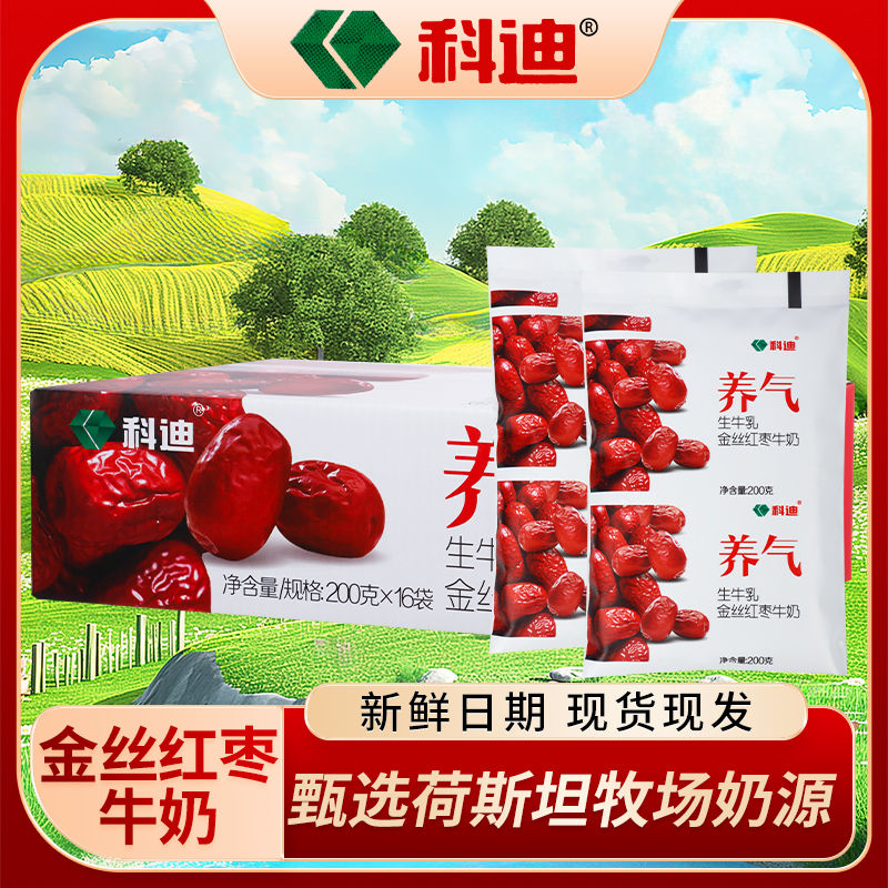 科迪金丝红枣牛奶200ml袋装早餐学生宿舍送礼首选