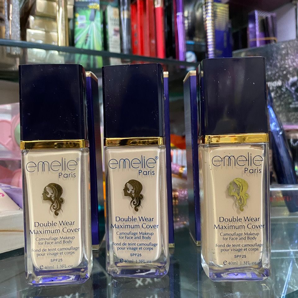 Emelie滋润保湿水润粉底液化妆品欧美款自然色持久轻薄亮肤遮瑕