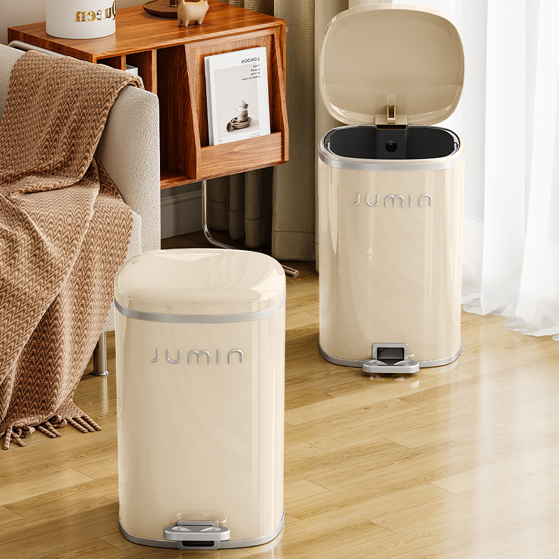 垃圾桶家用卫生间厕所带盖厨房大容量客厅轻奢脚踩式商用2025新款