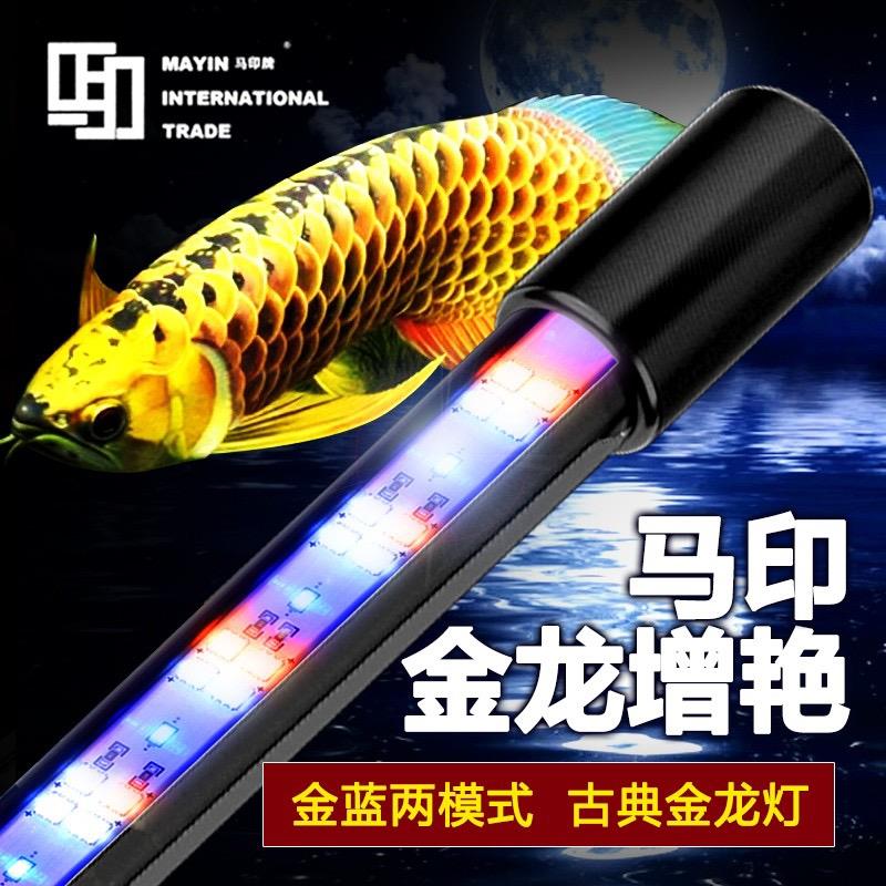 马印金蓝白增艳灯led鱼缸灯金龙鱼鱼缸灯雷龙萨伊蓝专用灯增艳灯