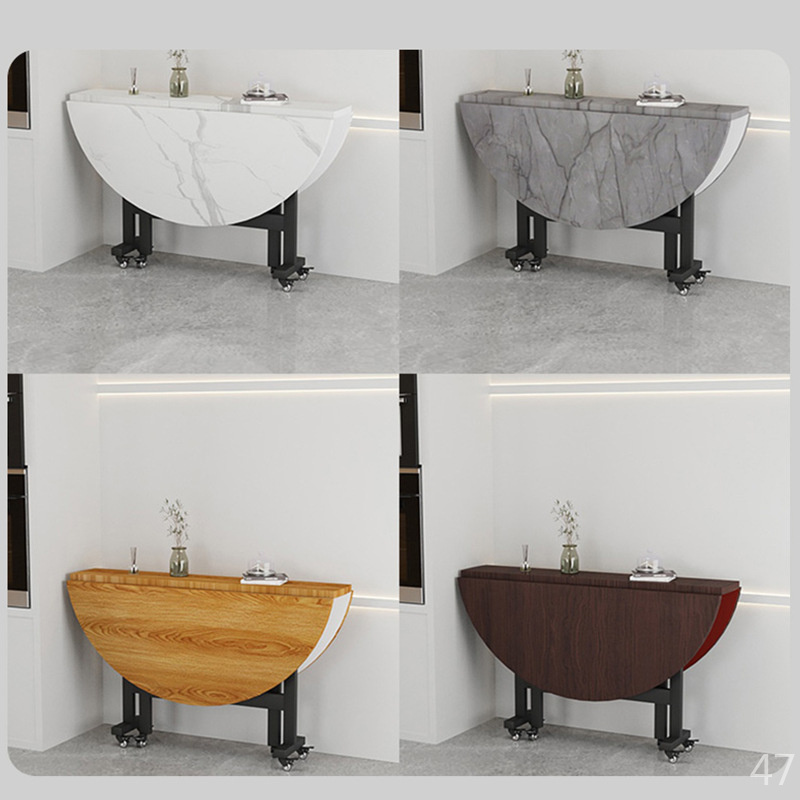 折叠餐桌家用客厅大圆桌小户型多功能可移动圆形餐台创意吃饭桌子