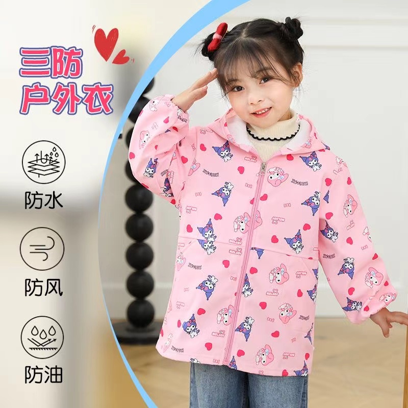 儿童罩衣秋冬长袖女童防水防脏画画衣服幼儿园围裙护衣宝宝吃饭兜