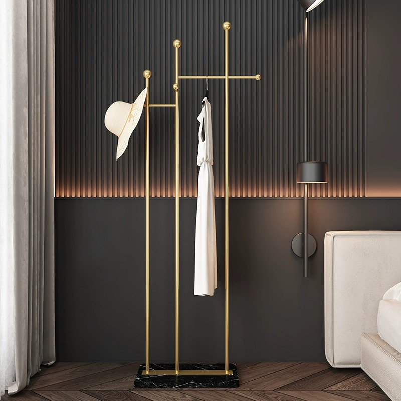意式轻奢落地式衣架子卧室衣服架现代简约客厅挂衣架酒店民宿立式