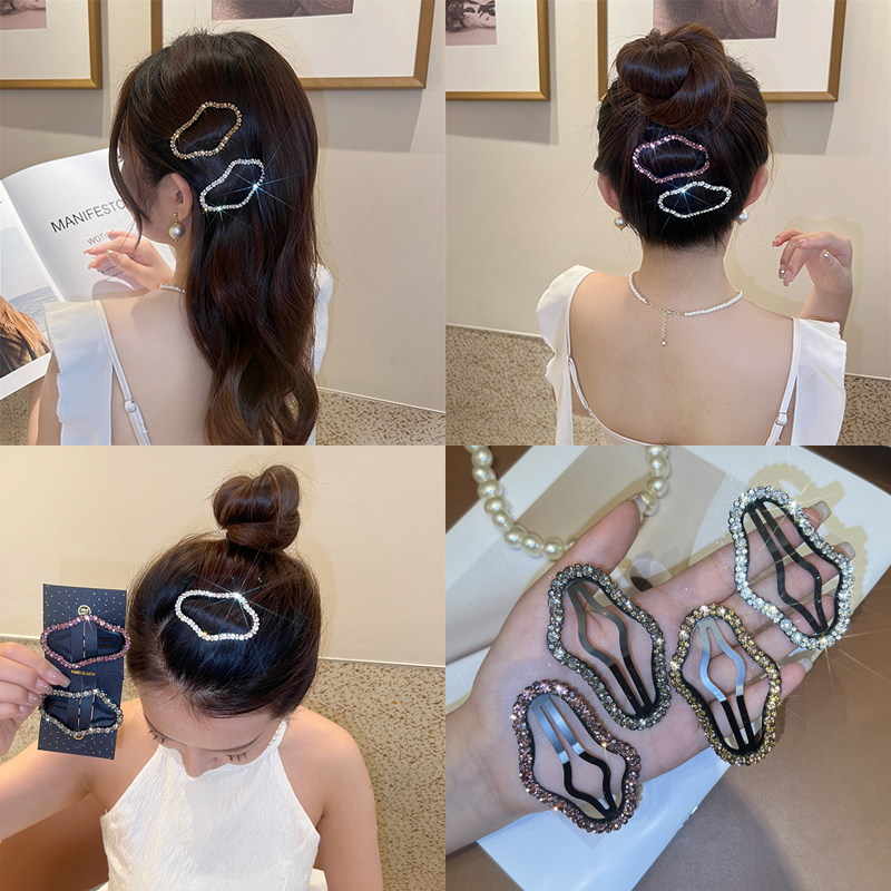 合金发饰 闪闪云朵碎发夹气质百搭bb夹网红发夹发卡头饰