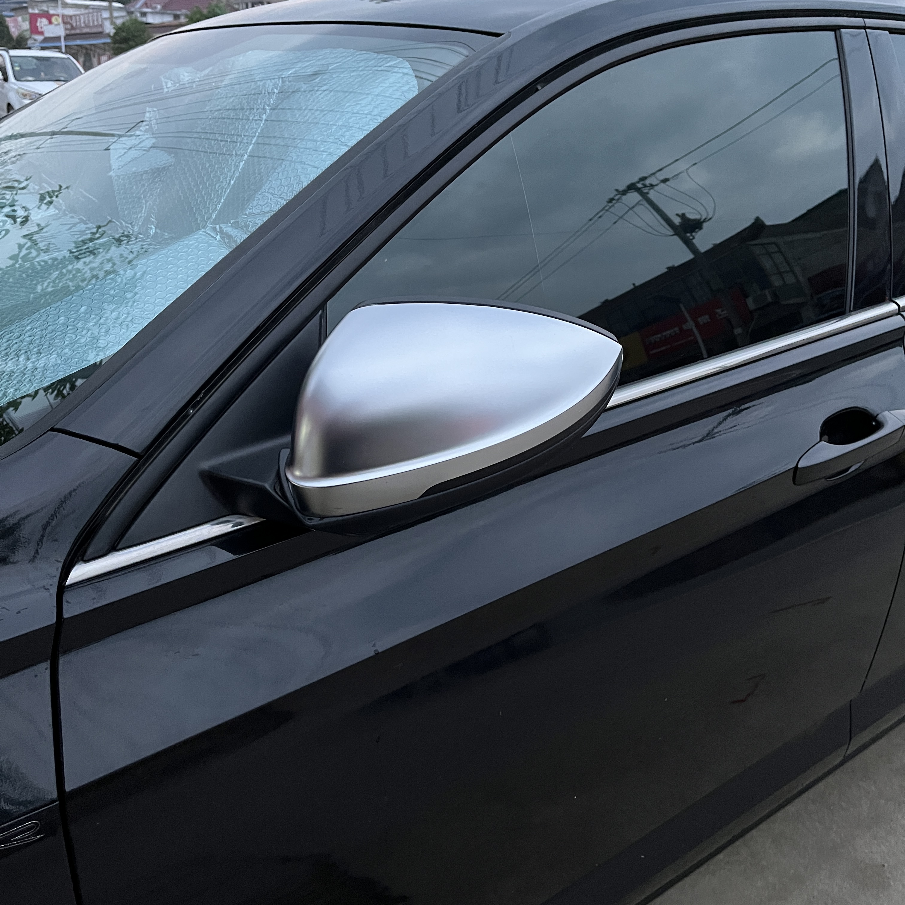 适用大众后视镜壳银耳CC尚酷迈腾速腾帕萨特高尔夫5/6/7凌度改装