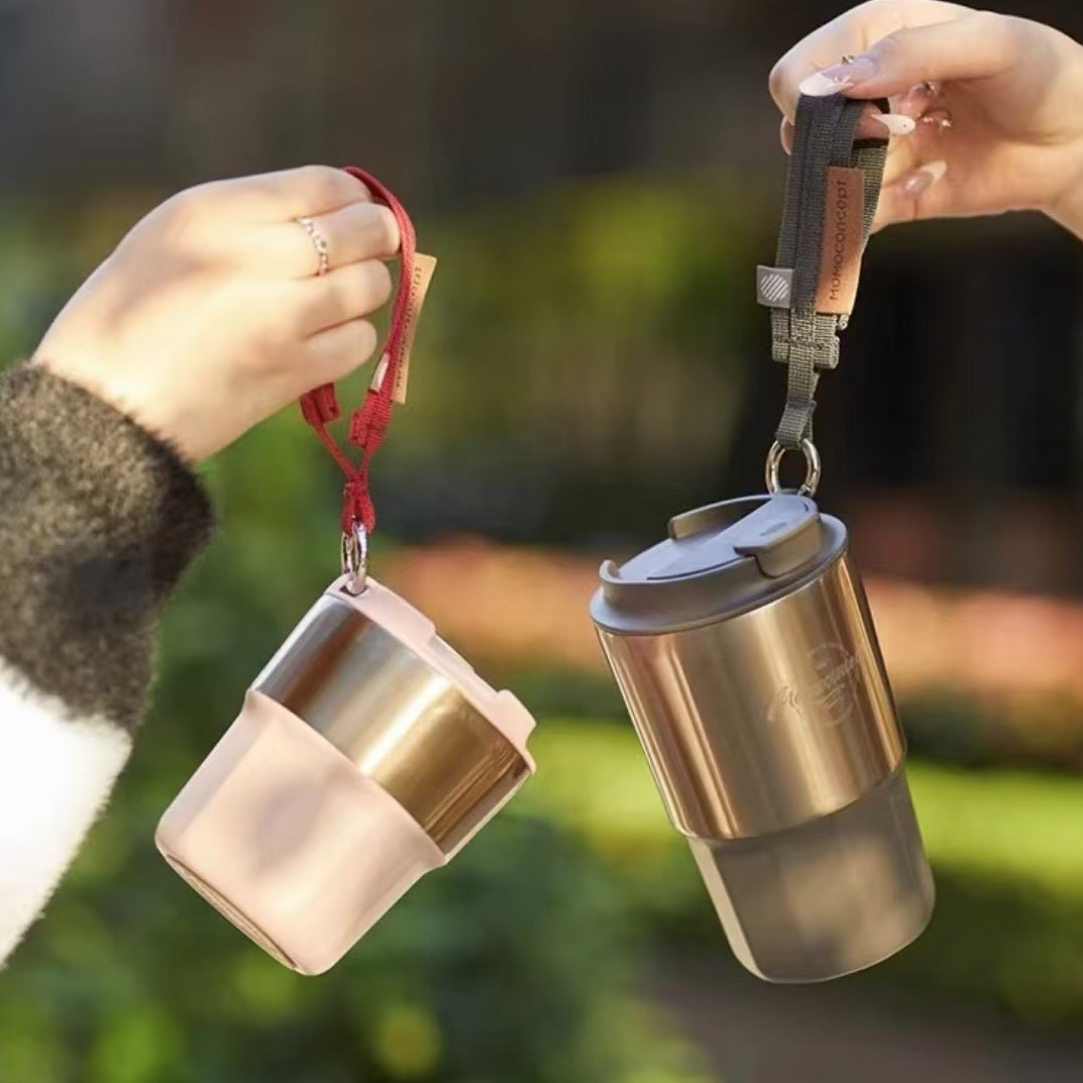 日本momo保温杯咖啡杯随行杯小巧女生高颜值316不锈钢水杯子290ml