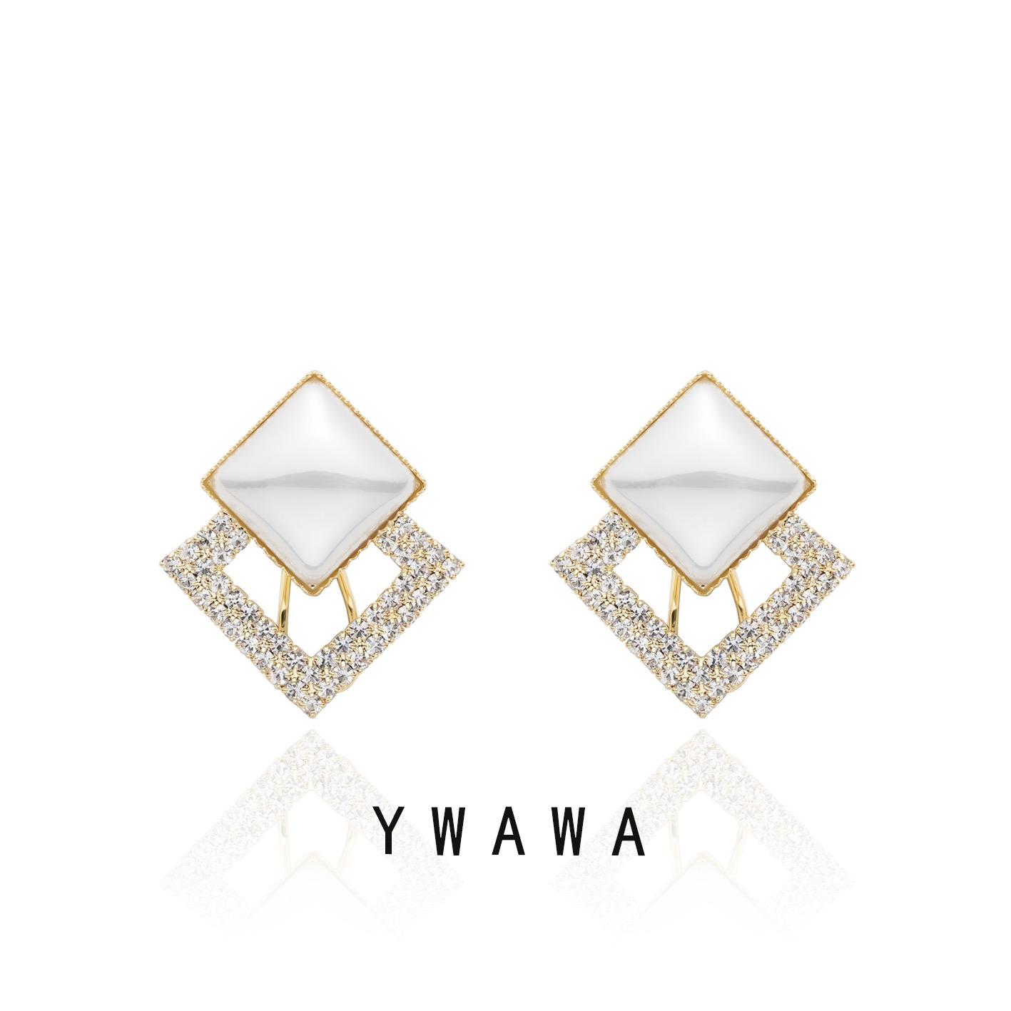 铜合金耳饰 YWW0429 双向奔赴的爱耳环耳钉