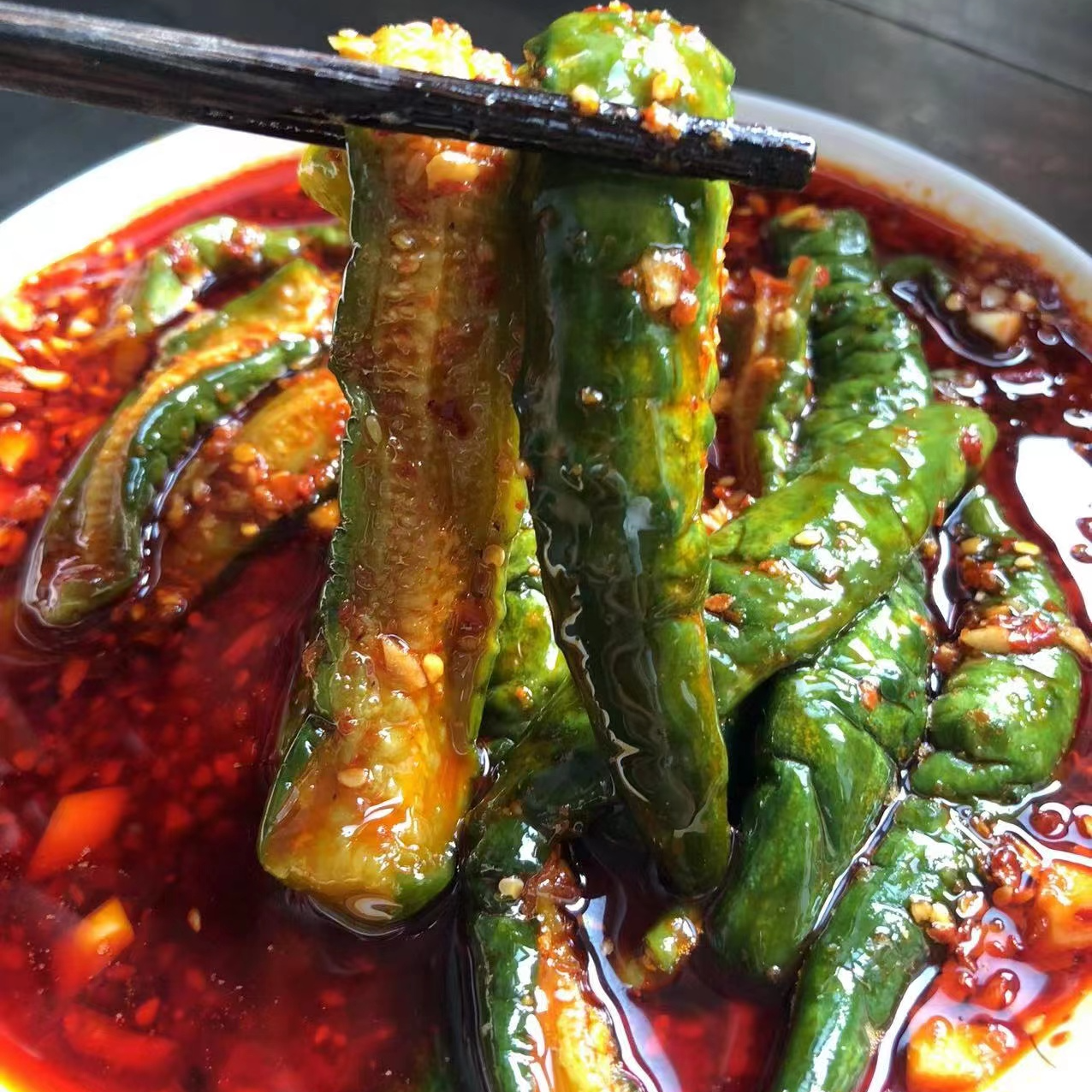 秘制辣黄瓜，现做现发（每袋500克）家常味道 传统工艺 石头压水