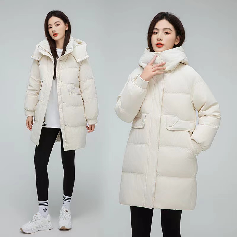 加大码新衣2024中长款棉服女加厚外套秋冬宽松韩版棉衣棉袄可拆帽