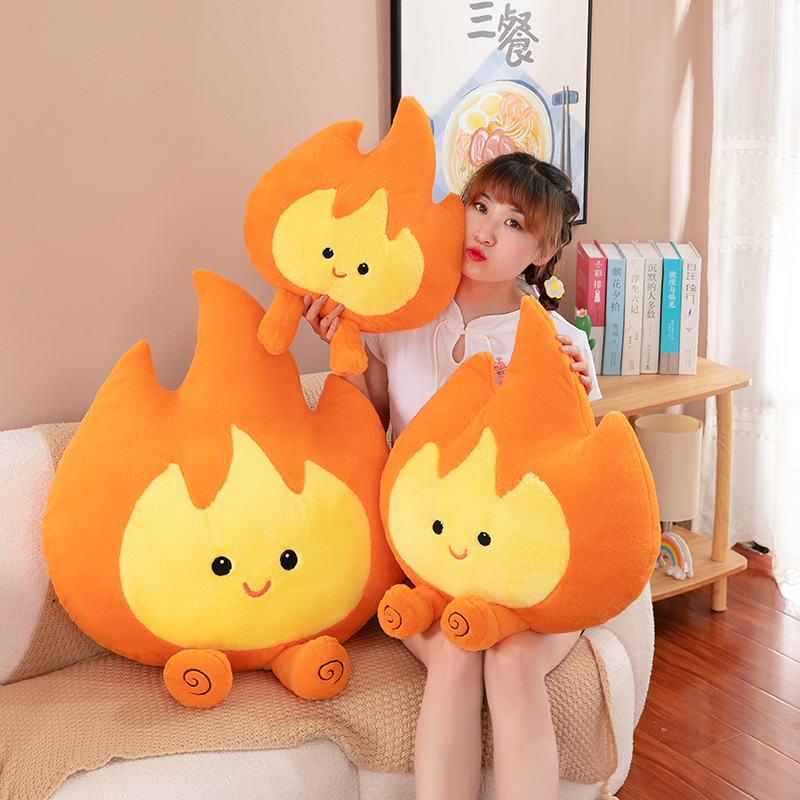 小炭火苗精灵儿童节柔软公仔可爱毛绒玩具靠抱枕陪伴娃娃女生礼物