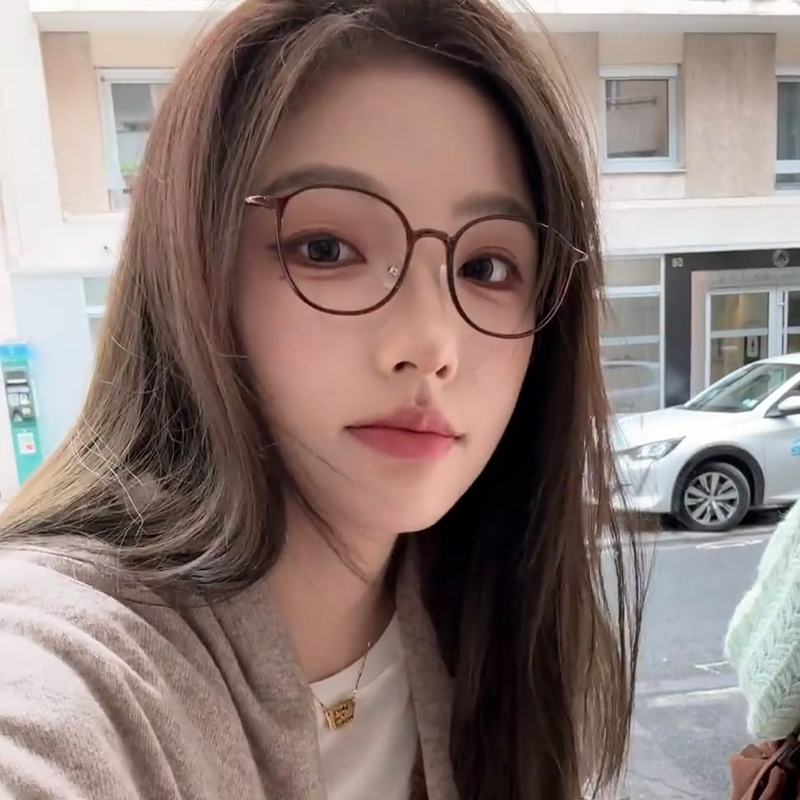 超轻文艺细边框眼镜女韩版温柔学姐ins风防蓝光辐射近视眼镜框潮