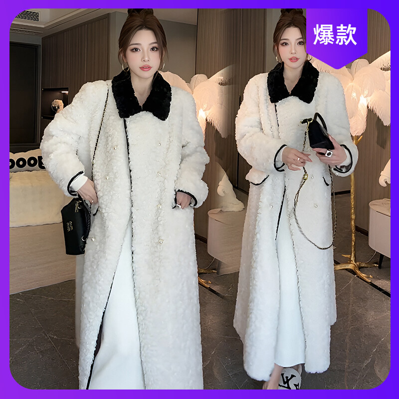高级感超好看气质毛毛外套2025冬季新款加厚中长款保暖大衣女装