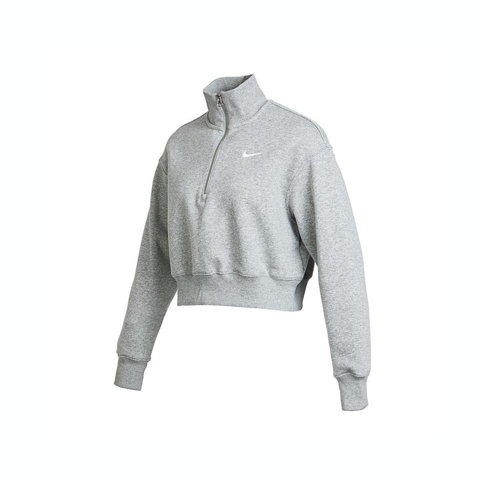 NIKE/耐克AS W NSW PHNX FLC QZ CROP女子运动休闲卫衣DQ5768-063