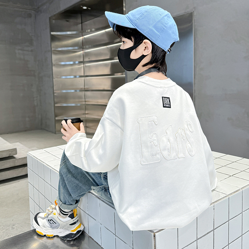 男童卫衣春秋新款中大童上衣儿童T恤长袖韩版洋气秋季服装打底衫