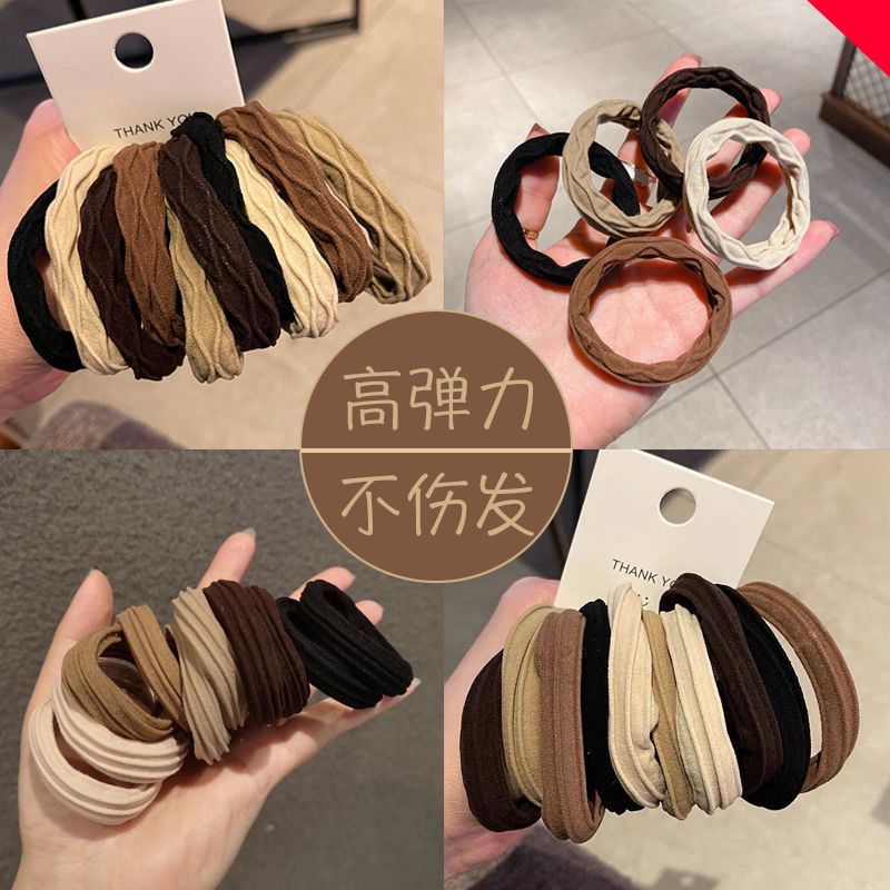 加粗高弹力无接缝头绳发圈头饰发饰皮筋女扎头学生高颜值超仙