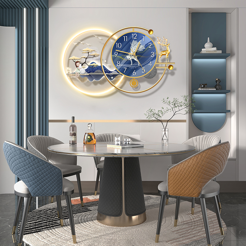 美世达钟表客厅家用挂钟创意客厅家用钟表新款钟表挂墙时钟表静音