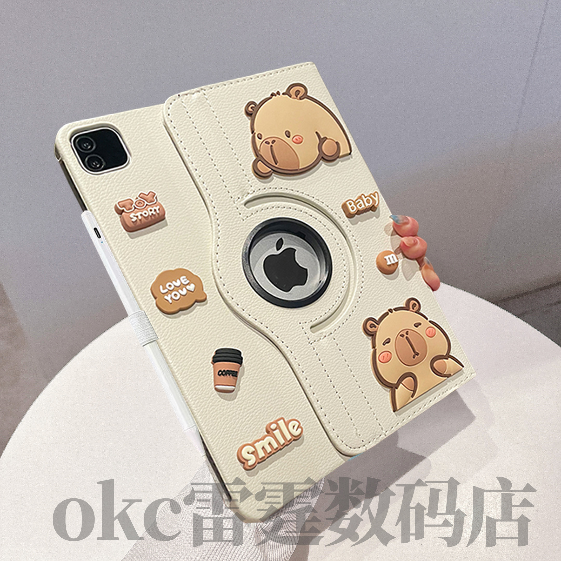 可爱DIY旋转支架适用华为新款Matepad11.5S保护套SE10.4防摔pro11