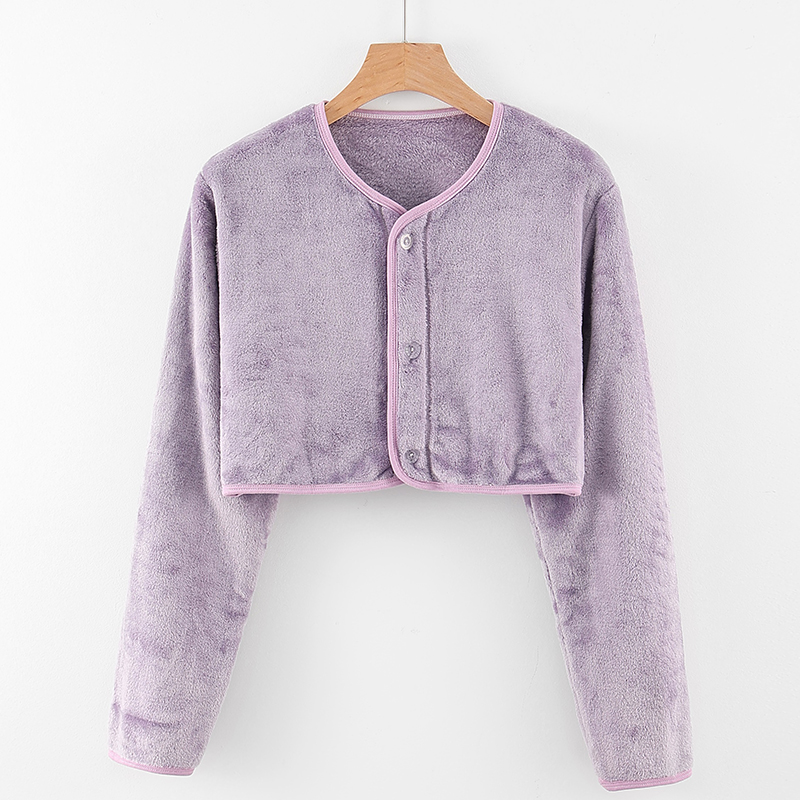 法兰绒护肩颈椎坎肩睡觉保暖哺乳月子喂奶护肩膀披肩秋冬加绒加厚