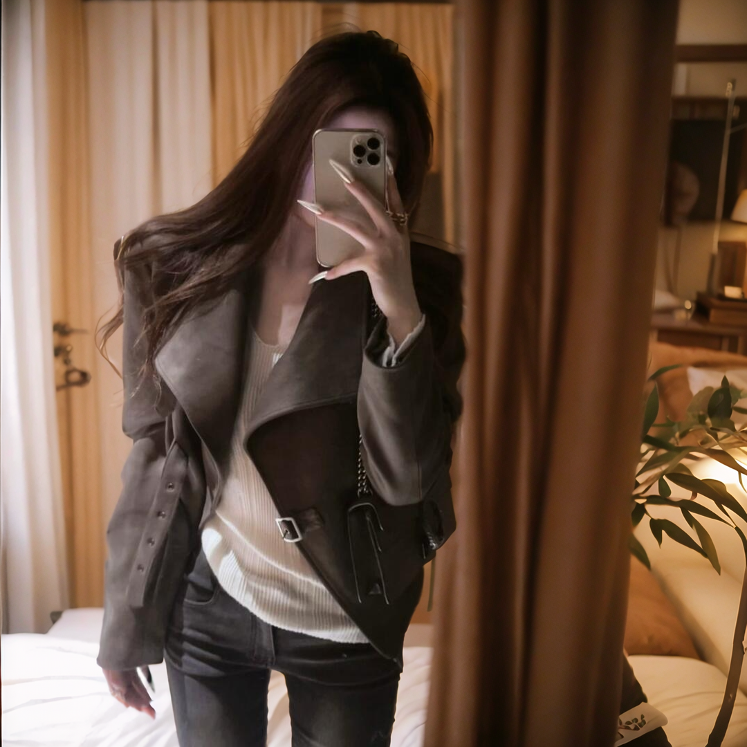 休闲装气质百搭简约财阀千金内搭显瘦高级外套百搭慵懒复古裤子女