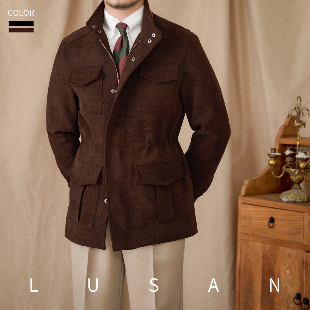 【W】2025秋冬绅装猎装立领夹克山海绒M65高质感意式保暖外套潮男