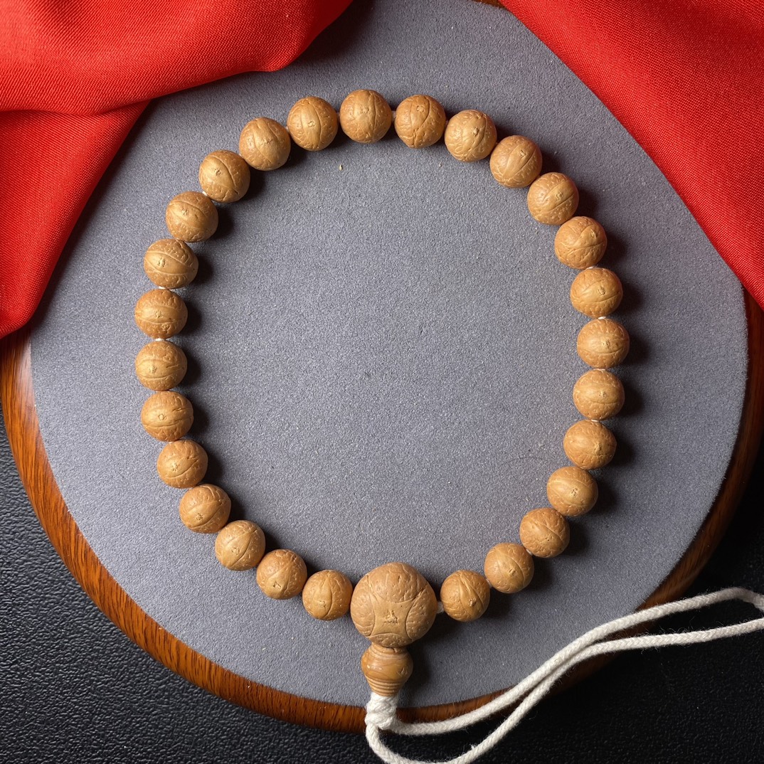 尼泊尔2025新籽10.5mm小凤眼菩提27颗手持黄皮精选