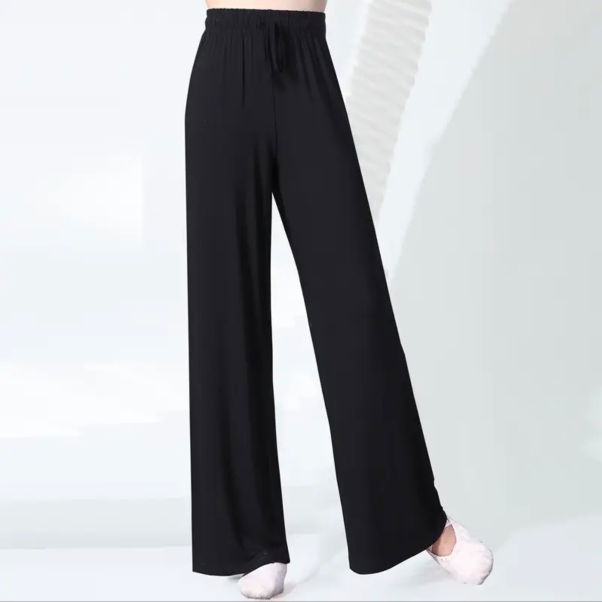 新款莫代尔宽松紫微裤阔腿裤高腰直筒垂感弹力现代舞练功舞蹈裤