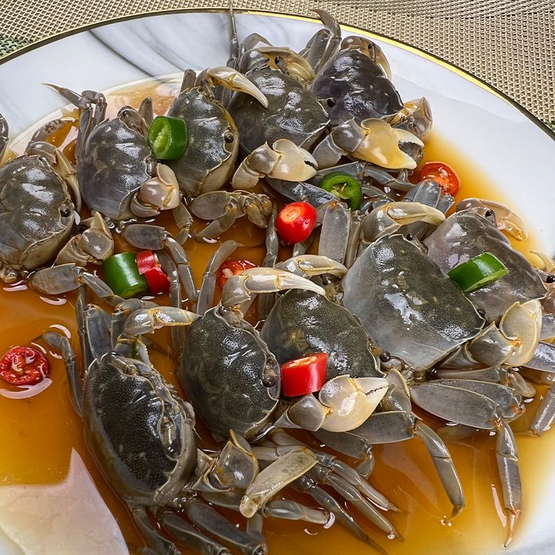 醉发财蟹生呛蟹盐城特产新鲜无沙甜辣款开罐即食腌制250克/罐起