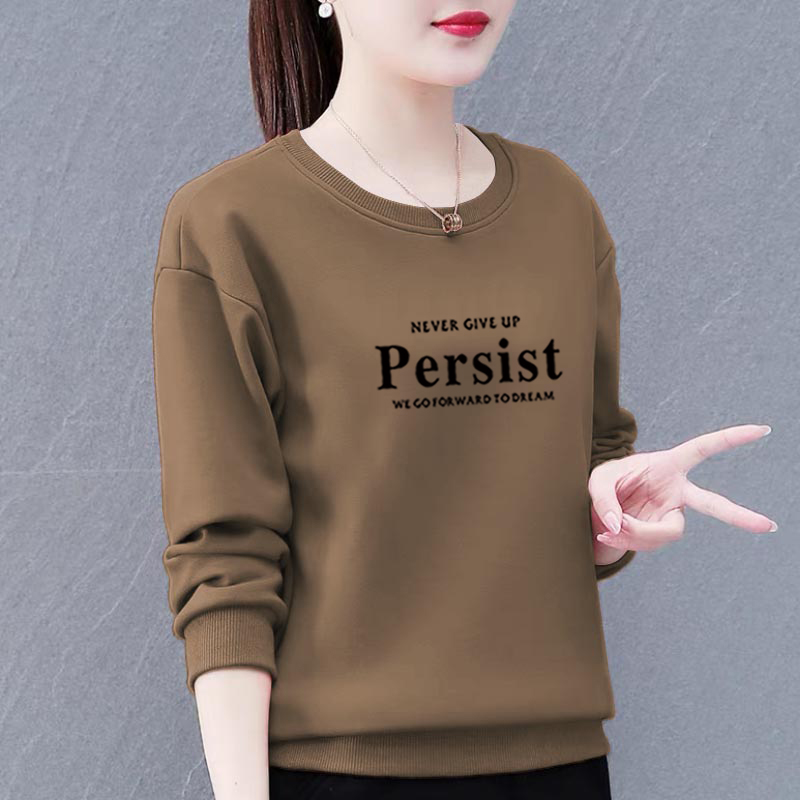 大码卫衣女春秋冬款韩版宽松显瘦洋气百搭时尚休闲圆领上衣女外穿