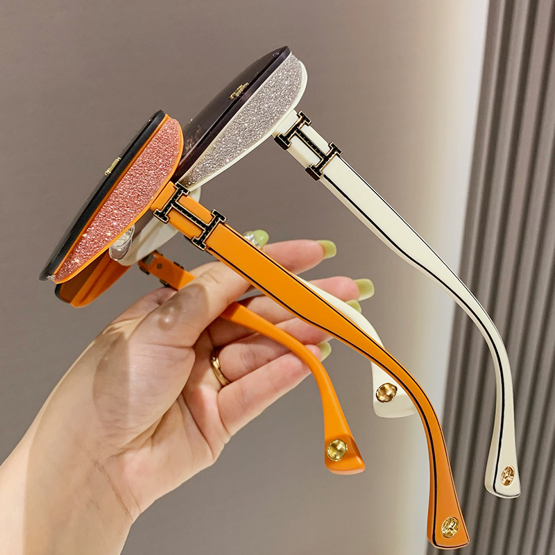 爱尔玛墨镜女款无框网红潮新款2023高颜值显脸小防紫外线太阳眼镜