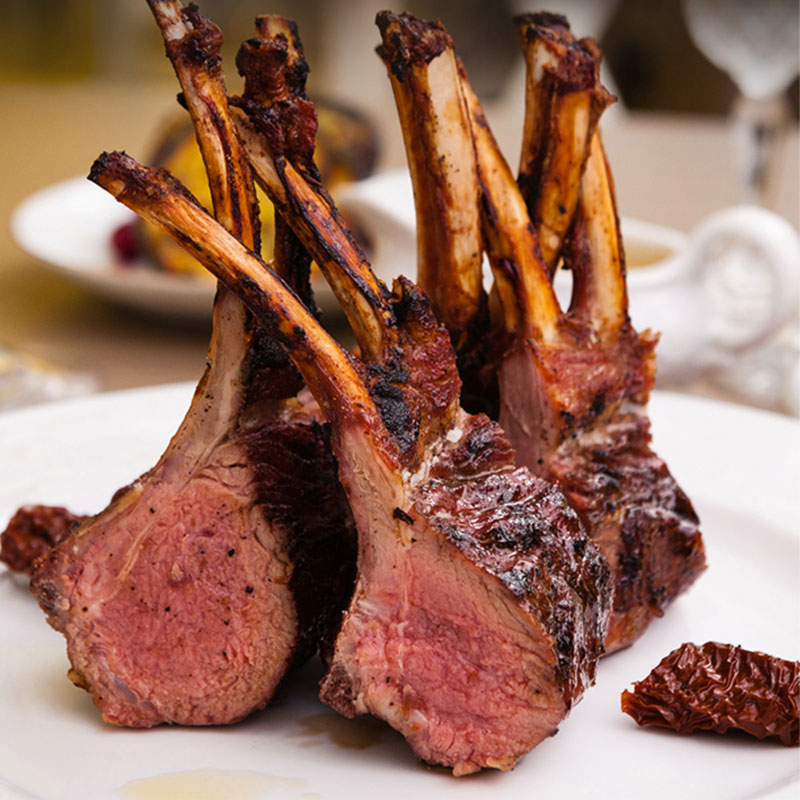 牧舟羔羊法式羊排西餐推荐煎制香嫩