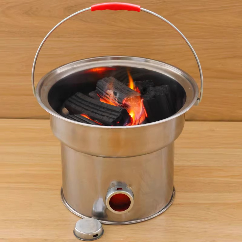 木炭取暖炉家用烤火炉便携式户外烧烤炉烤火盆围炉煮茶搬家过火盆