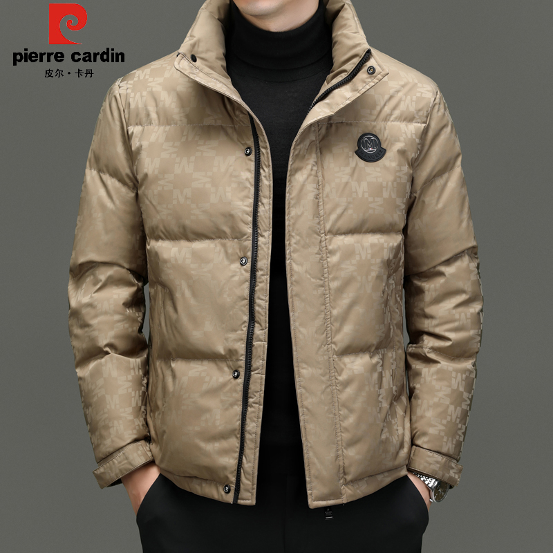 皮尔卡丹正品羽绒服男短款冬季新款加厚保暖立领外套潮流蓄热冬装