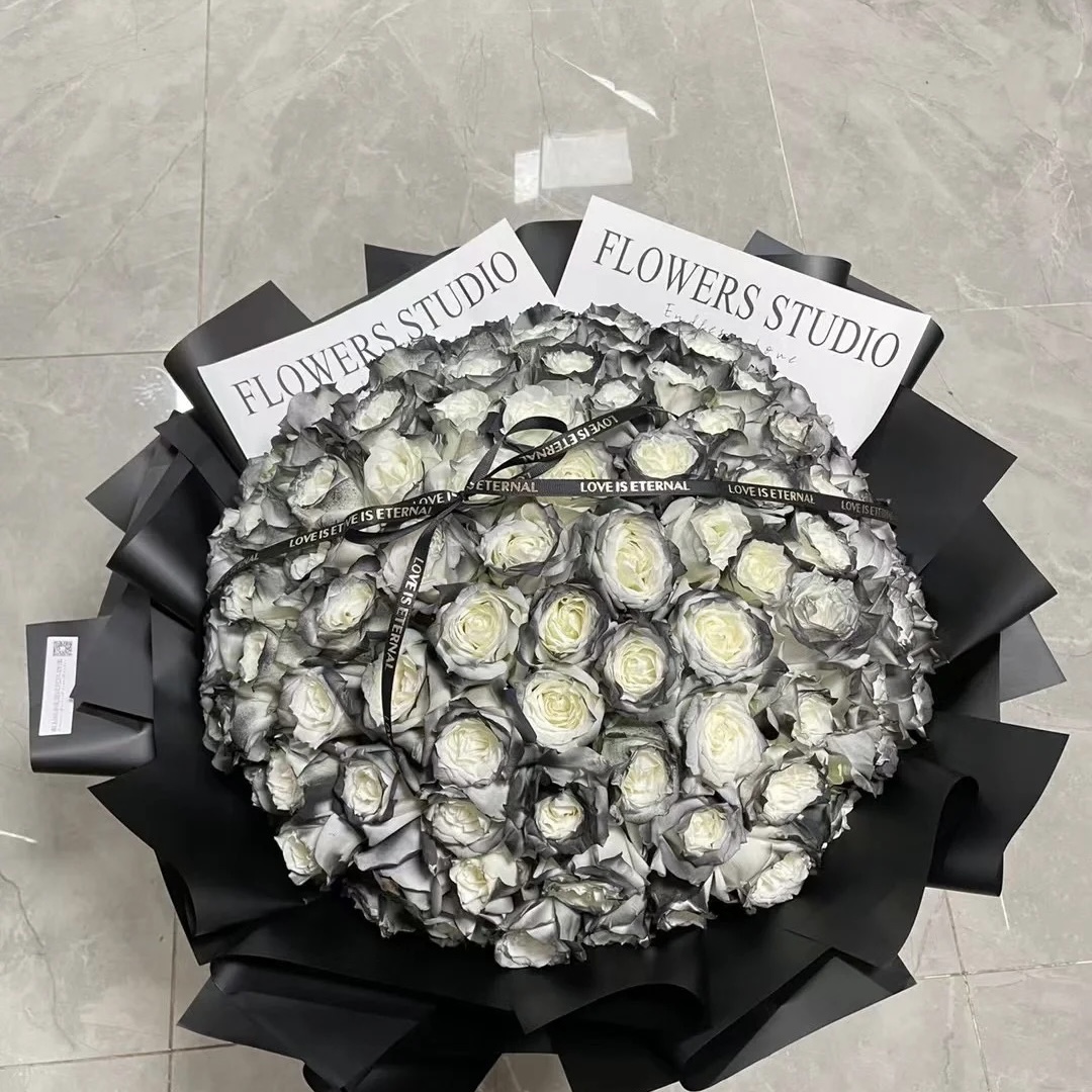 黑骑士喷色玫瑰鲜花同城配送花店团购鲜花同花束生日花束鲜花花束