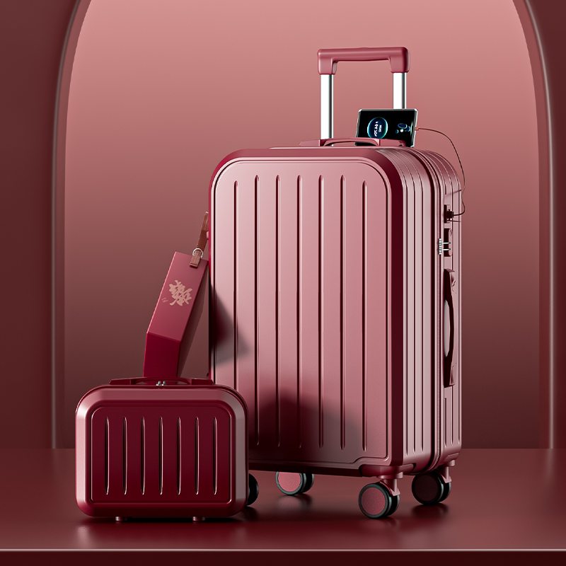 嫁妆结婚行李箱红色订婚陪嫁箱新娘婚礼女拉杆箱密码箱子结实耐用